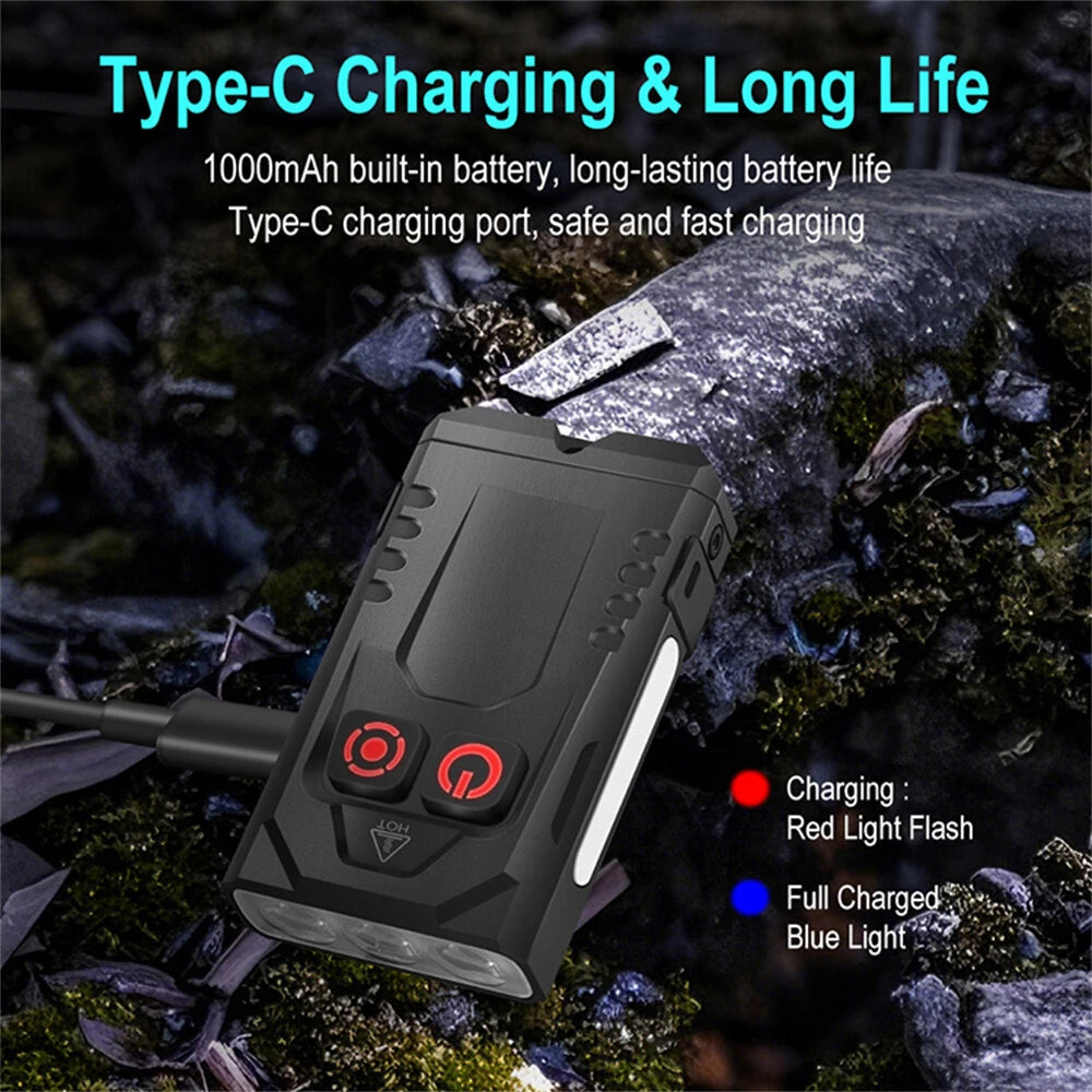 SEEKNITE EV15S 1000LM EDC Keychain Flashlight With 365nm UV Light Colored Sidelight Type-C Charging Super Bright Mini LED Torch Clip-on Light RGB Lamp Pocket Lantern