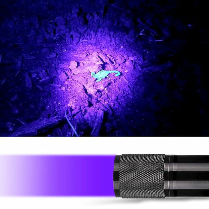 BIKIGHT U01 9x LED Violet Light Multifunction UV LED Flashlight Fluorescence Detection Pen AAA