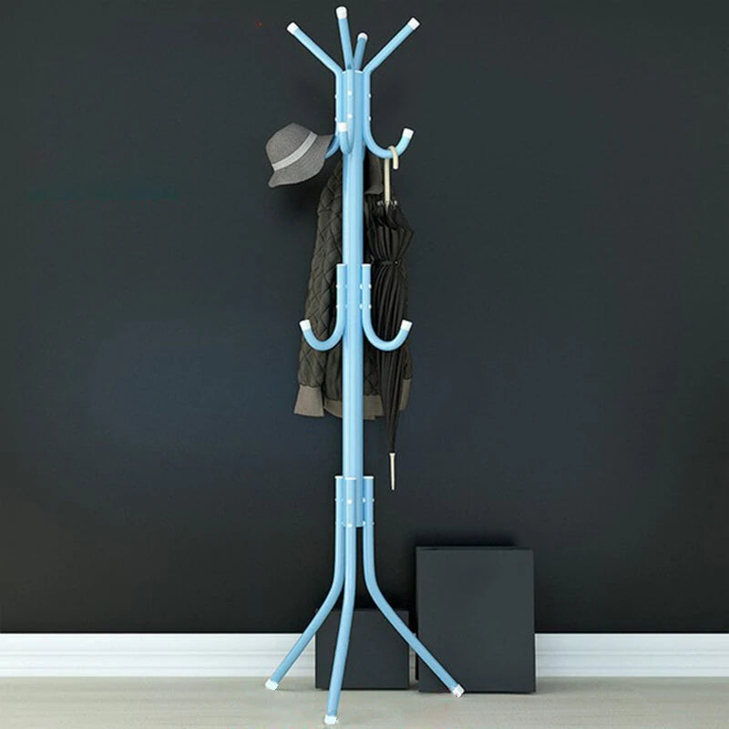 Coat Stand Garment Rack Shelf Metal Jacket Umbrella Hanger Standing 12 Hook