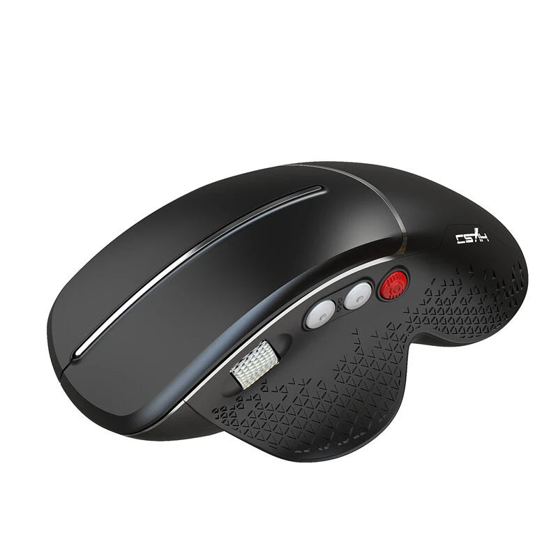 HXSJ T32 2.4G Wireless Vertical Gaming Mouse 1200-4800 DPI Aluminum Side Roller 6 Keys Ergonomic Design Anti Mouse Hand Gamer Mice for PC Laptop Computer