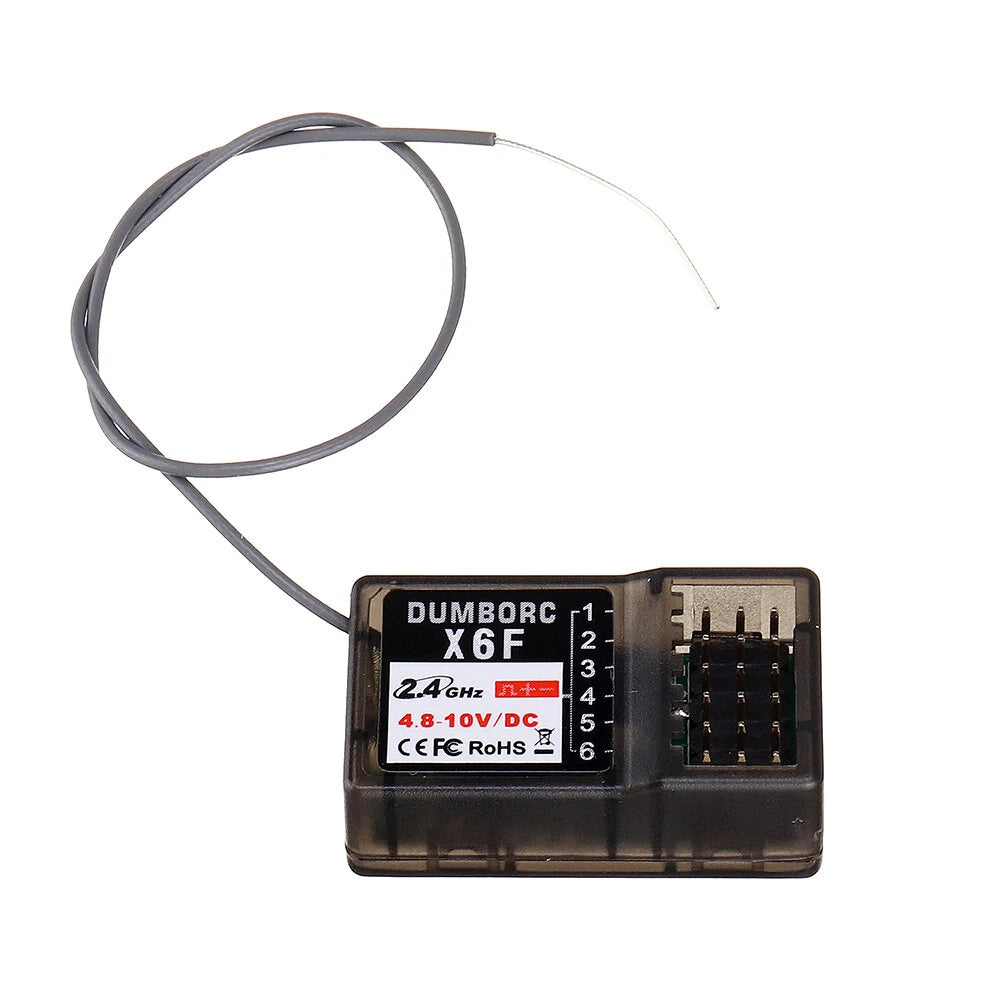 DUMBORC X6F/P6F 2.4GHz 6CH RC Receiver without Gyro Function Compatible X4 X5 X6 RC Radio Transmitter Remote Controller
