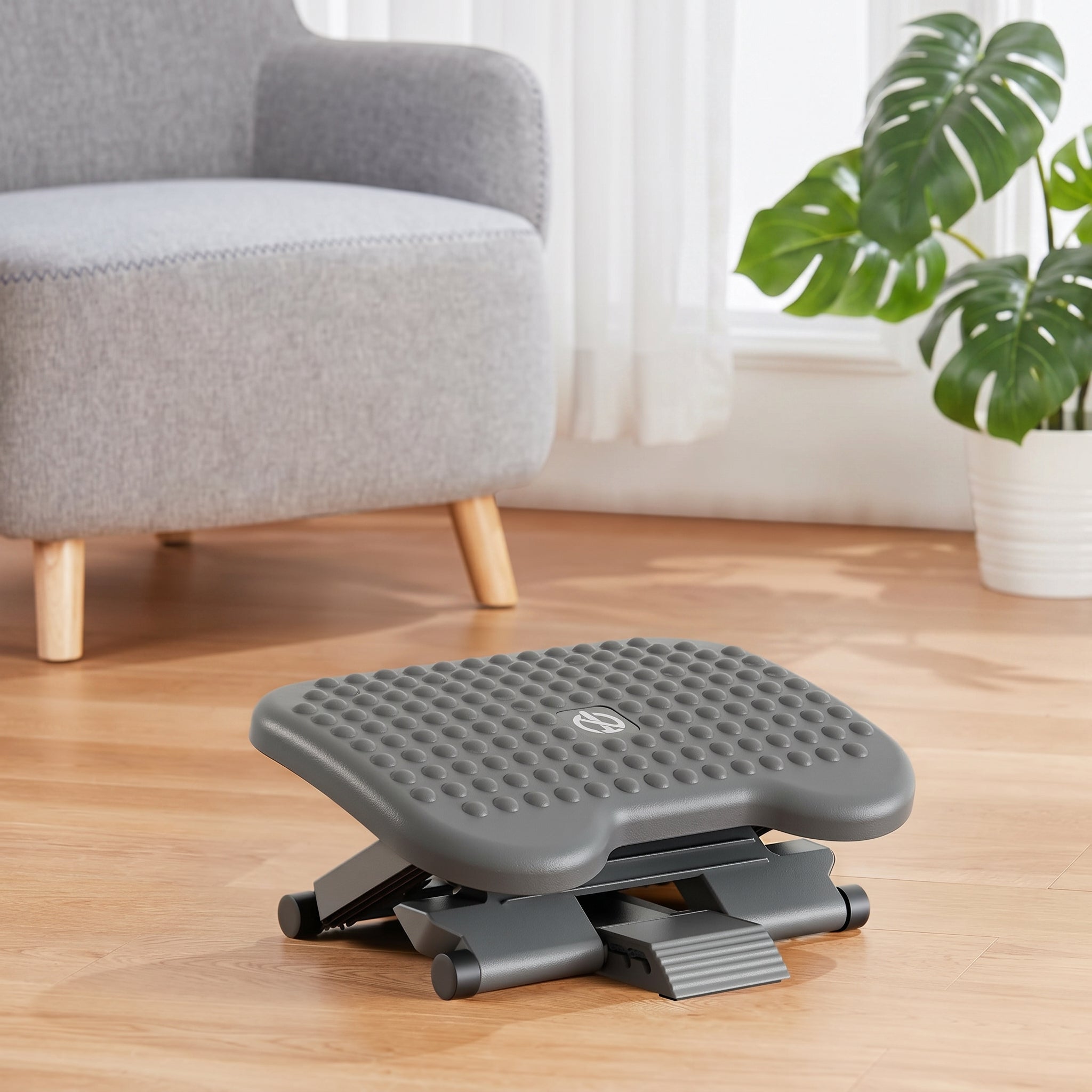 Ergonomic Under-Desk Foot Rest with Massage Rollers
