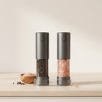 Automatic Stainless Steel Salt and Pepper Mill with Adjustable Coarseness