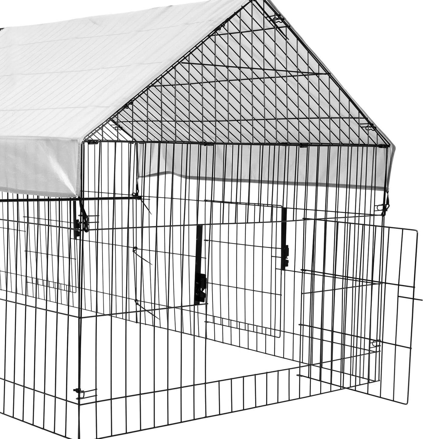 PawGiant 130'' Poultry Chicken Coop Hen House Hutch Backyard Run Nesting Box Outdoor Cage