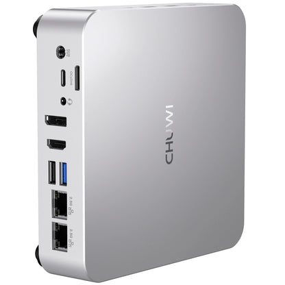 CHUWI AuBox Mini PC AMD Ryzen 7 8745HS Octa Core 16 Threads 16GB DDR5 512GB SSD WIFI6 BT5.3 Dual 2.5G LAN Quad Screen Output Mini Computer Desktop PC
