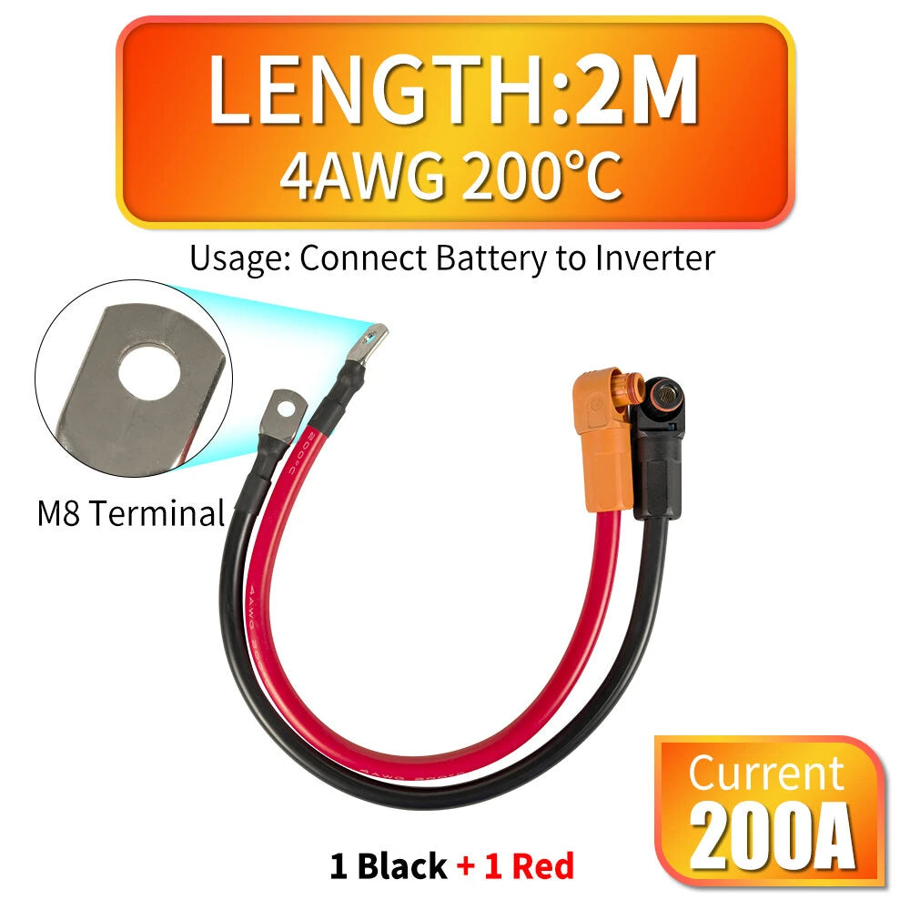 Solar System Power Cable For Lifepo4 Battery Pack Connection Lithium Battery Lithium Ion Battery