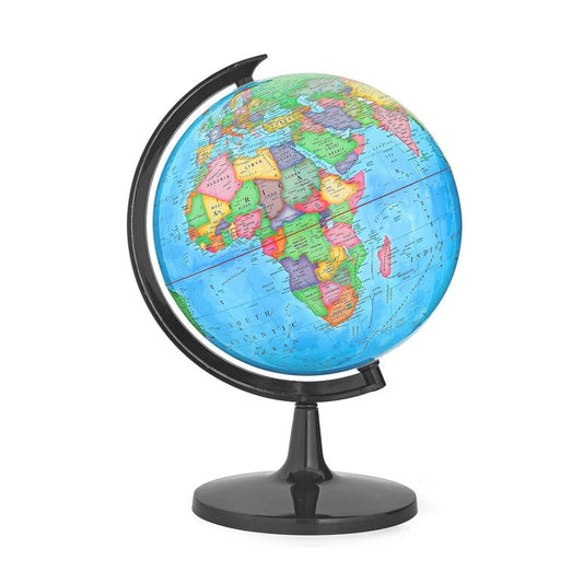 32CM Educational World Globe with Weighted Base Classroom Decorative Large Earth for Students Geography Teachers 360 Rotating Interactive Globe with World Map-Learning Tool Educational Toys