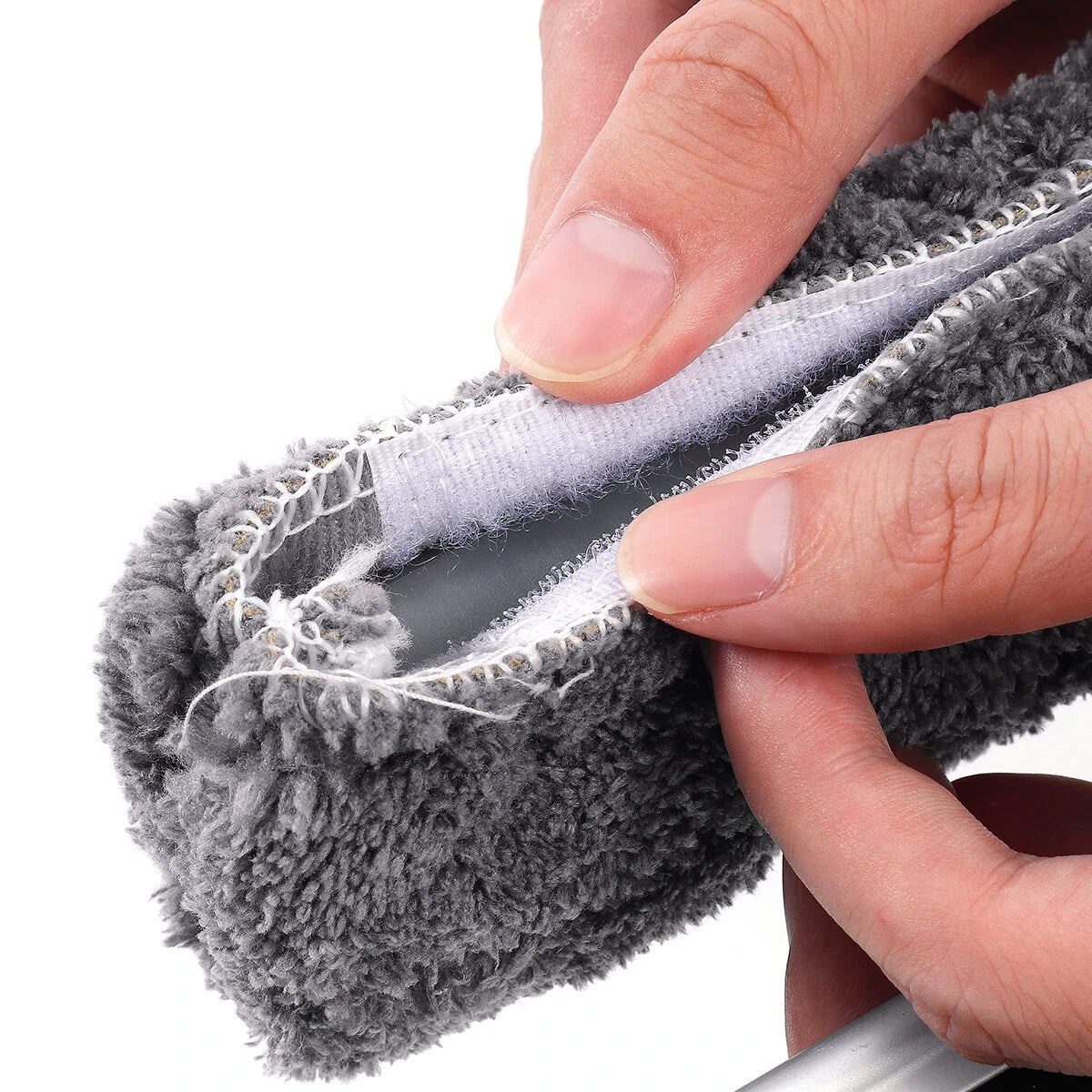 Window Cleaner Baban 61'' Aluminum Microfiber Cleaner Extension Pole Window Cleaning Washing Tool for Car Auto Indoor OutdoorLong Handle Car Cleaning Glass