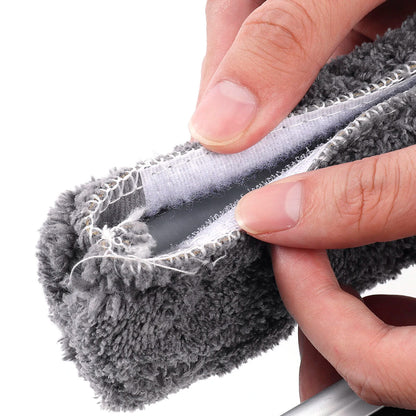 Window Cleaner Baban 61'' Aluminum Microfiber Cleaner Extension Pole Window Cleaning Washing Tool for Car Auto Indoor OutdoorLong Handle Car Cleaning Glass