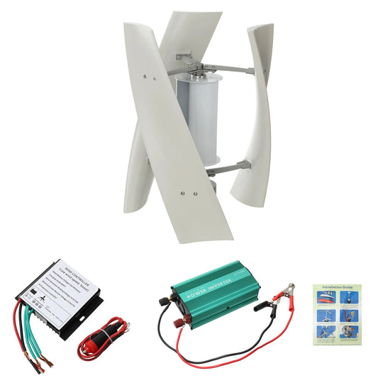 FLHQ-100 Wind Turbine Generator 100W 12V 24V Low Start-up Wind Speed Nylon Fiber Blades Permanent Magnet Levitation Generator Renewable Energy System