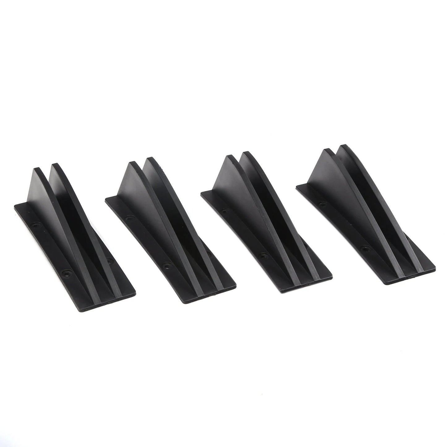 4pcs Universal Lower Rear Body Bumper Diffuser Shark Fin Diffuser Lip Splitter Shark Fins Trim