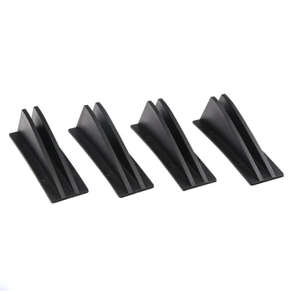 4pcs Universal Lower Rear Body Bumper Diffuser Shark Fin Diffuser Lip Splitter Shark Fins Trim