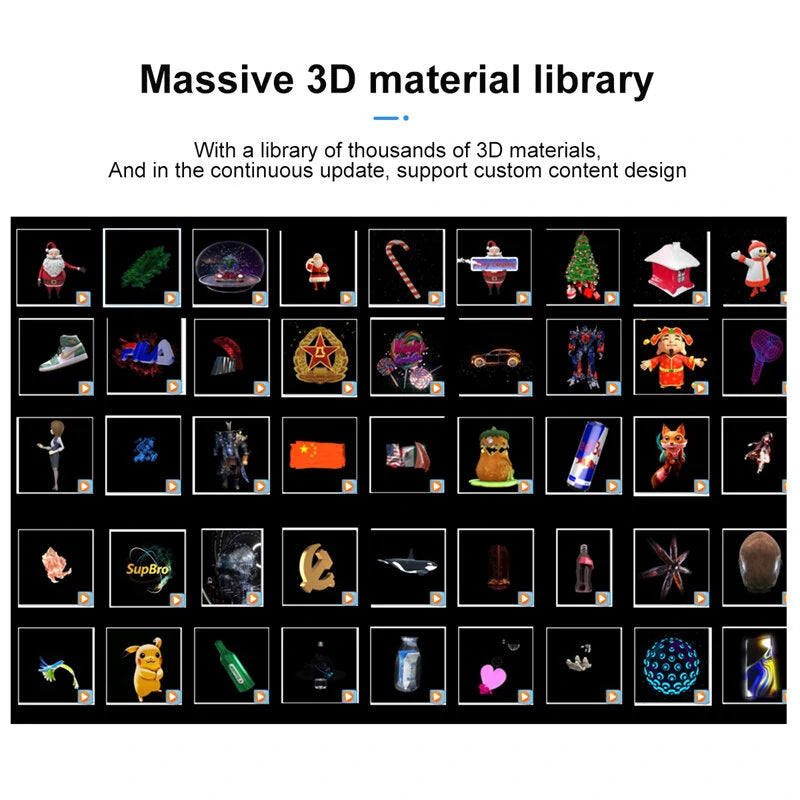 3D Fan Hologram Projector Remote Display Support Images and Video for Placing on Desks, Restaurants, Homes, Etc. to Increase the Fun