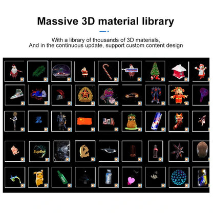 3D Fan Hologram Projector Remote Display Support Images and Video for Placing on Desks, Restaurants, Homes, Etc. to Increase the Fun