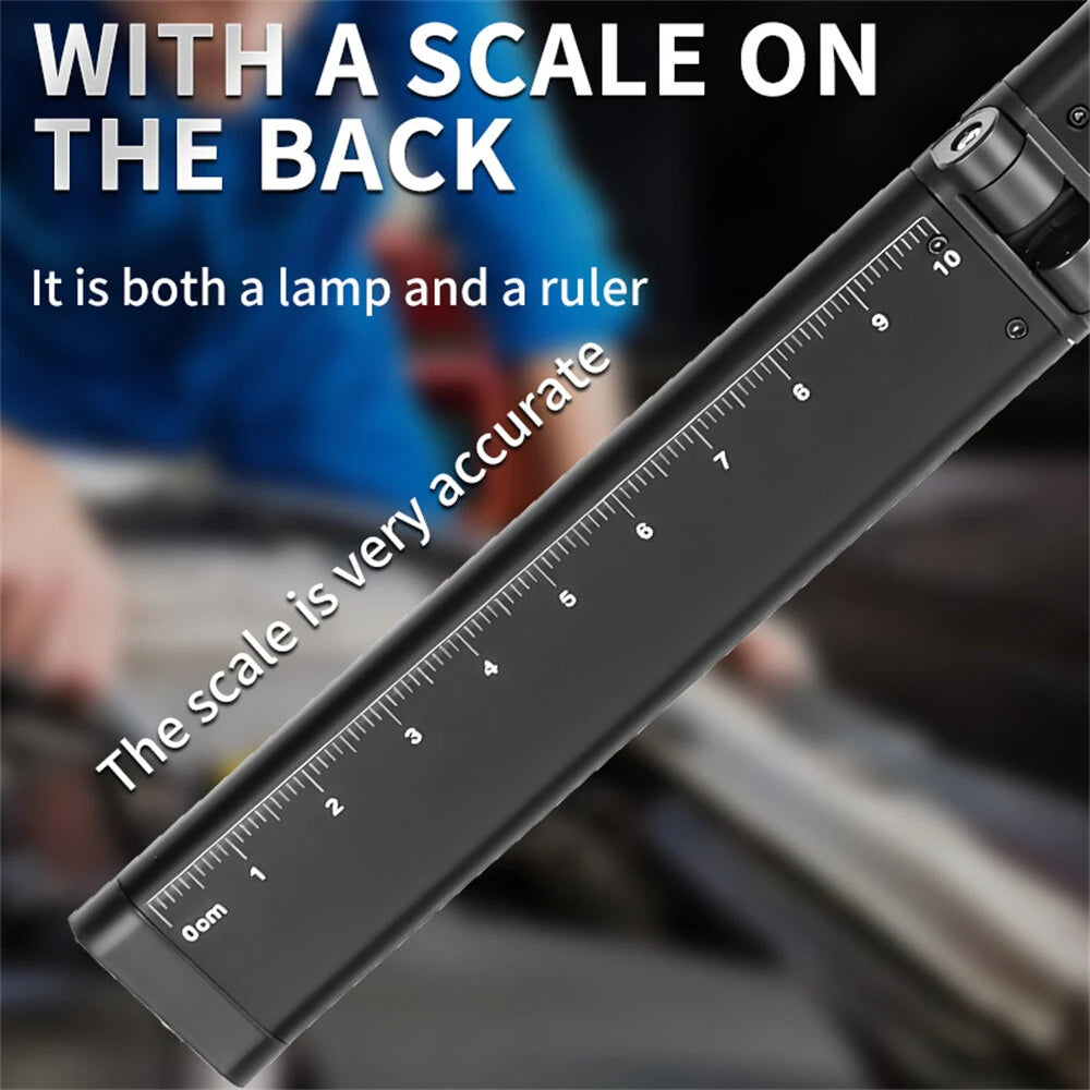 Multifunctional Foldable Flashlight With RGB Light Built-in Battery Magnetic Rechargeable Work Light Clip Emergency Repair Lamp For Outdoor Hiking Camping