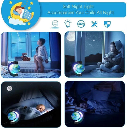 Magnetic Levitating Globe World Map with LED light Home Office Decoration Educational Gifts for Kids US Plug