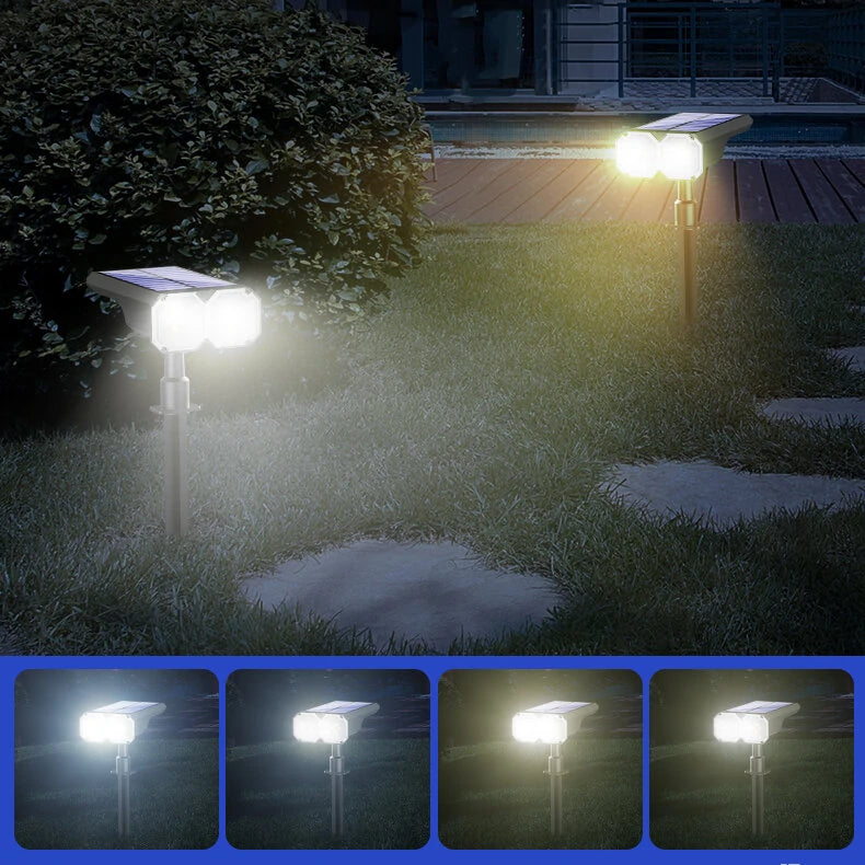 Solar Ground Light USB Rechargeable Outdoor Lawn Light Landscape Garden Light Solar Garden Waterproof Wall Light