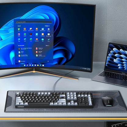 UGREEN KU103 108-Keys Wired Mechanical Gaming Keyboard Silence Structure PBT Keycaps Red Switch LED Backlit USB-C Ergonomics E-sports Gaming Keyboards for PC Laptop Computer