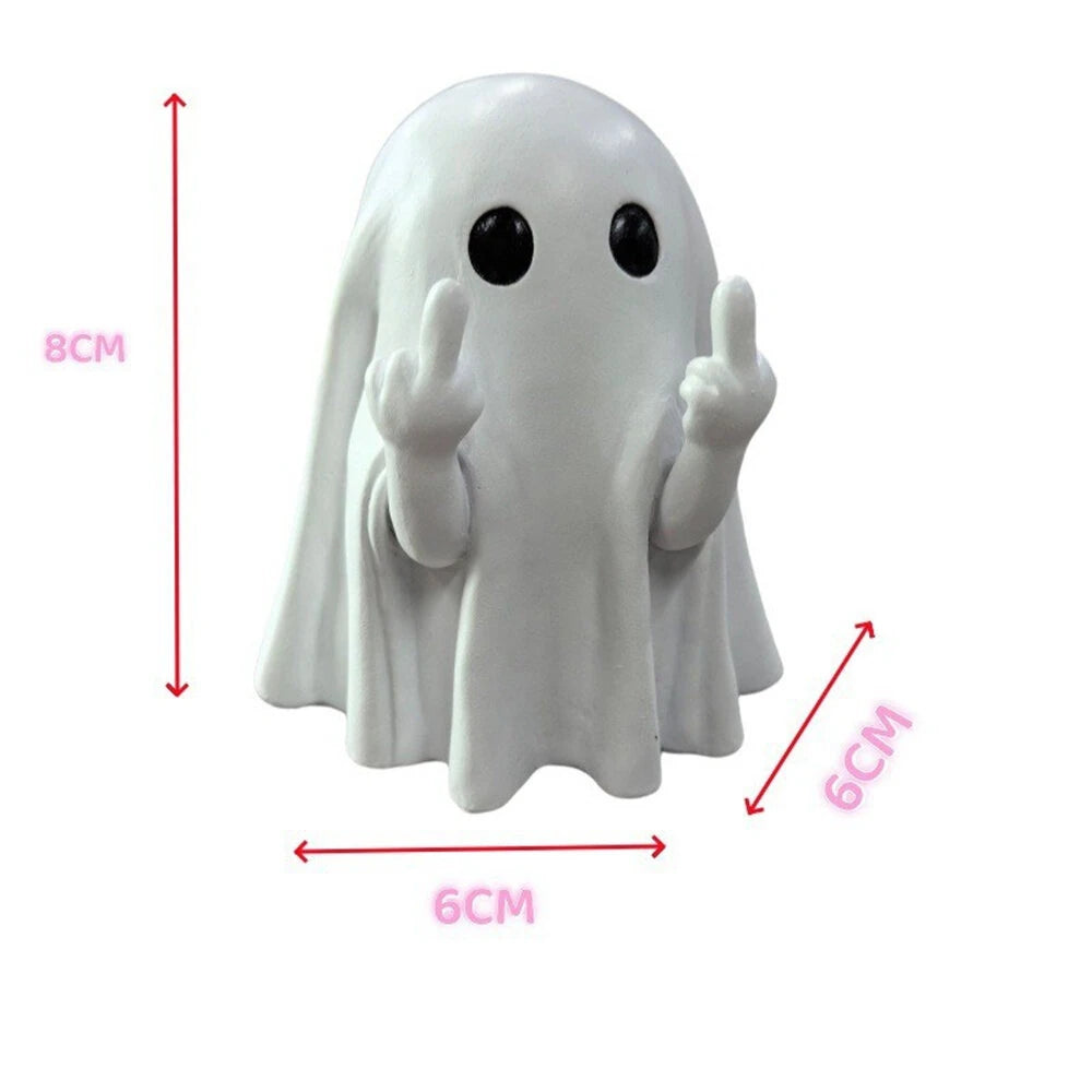 Elfeland Mini Halloween Ghost Night Light Cute Creative Resin Nightlight Halloween Gift Ornament for Wall Balcony Entrance Living Room Home
