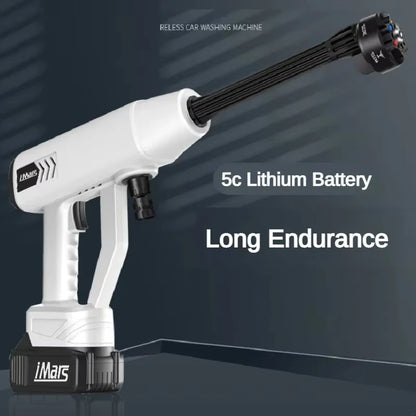 iMars ST-10 1300000Pa Cordless Battery High Pressure Cleaner with 13000mAh Battery,5-in-1 Multifunctional 5M Hose for Cars,Terrace,Window,Garden