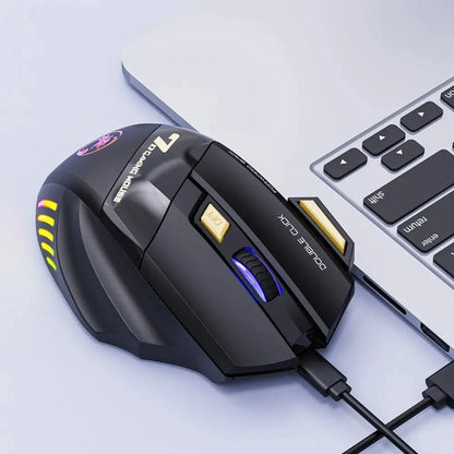 Wireless Gaming Mouse USB IMICE GW-X7 3200DPI Wired/Dual Mode BT+2.4G Rechargeable 7 Keys Silent Mouse 7-color Breathing LED