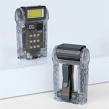 Multifunctional Work Light USB-C Rechargeable Outdoor Tourch Portable COB+LED Powerful Flashlight for Camping Fishing Walking