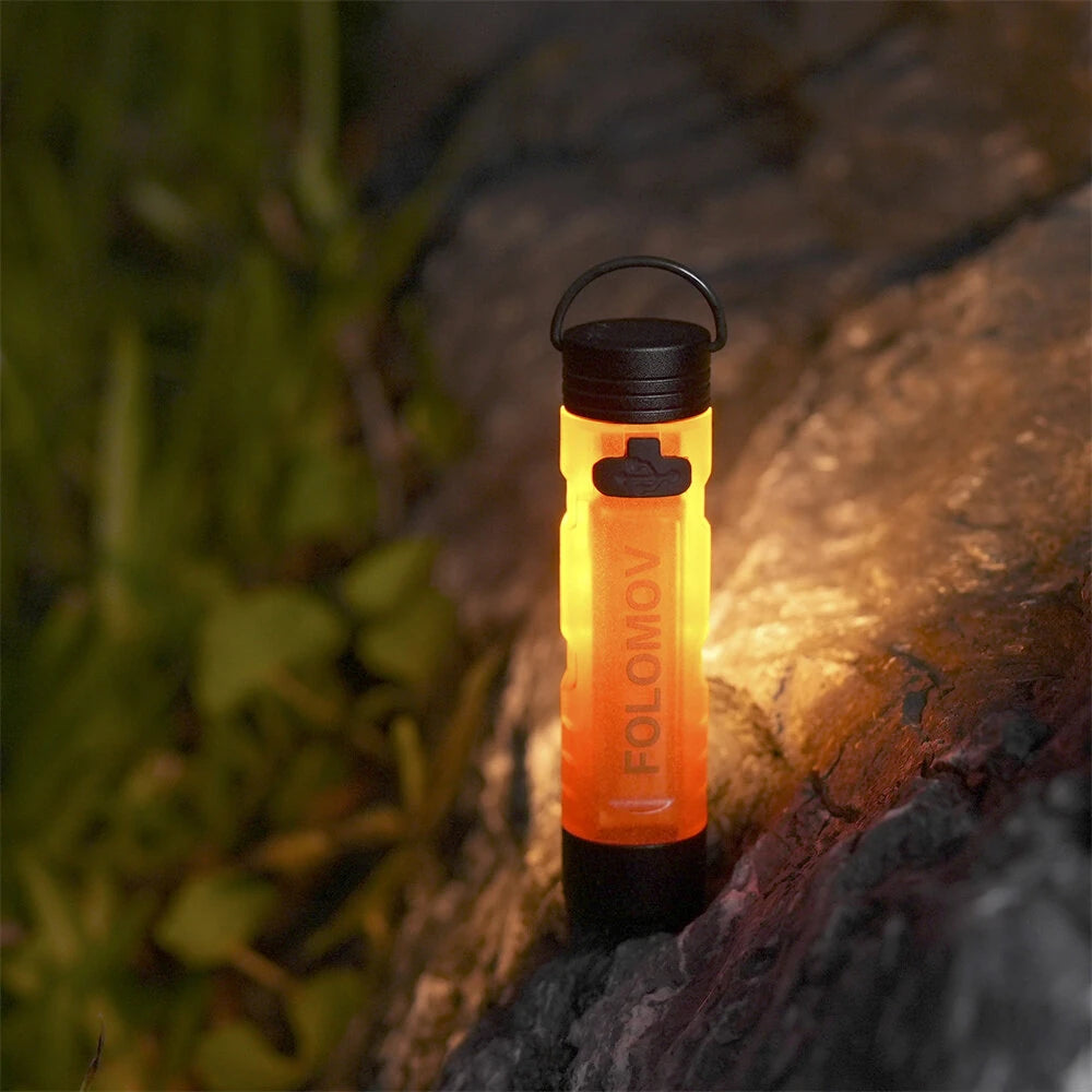 Folomov Keychain Flashlight 300LM Mini Pocket Light Outdoor Key Clip Cap Ambient LED Long Endurance Disaster Relief Emergency Light