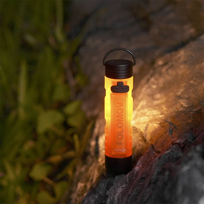 Folomov Keychain Flashlight 300LM Mini Pocket Light Outdoor Key Clip Cap Ambient LED Long Endurance Disaster Relief Emergency Light