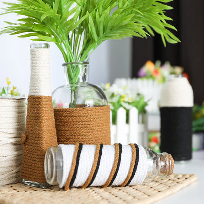 5MM 8-strand 100M Per Roll Cotton Rope Natural Cotton Twisted Macrame Rope String DIY Craft Knitting Making Macrame Cord