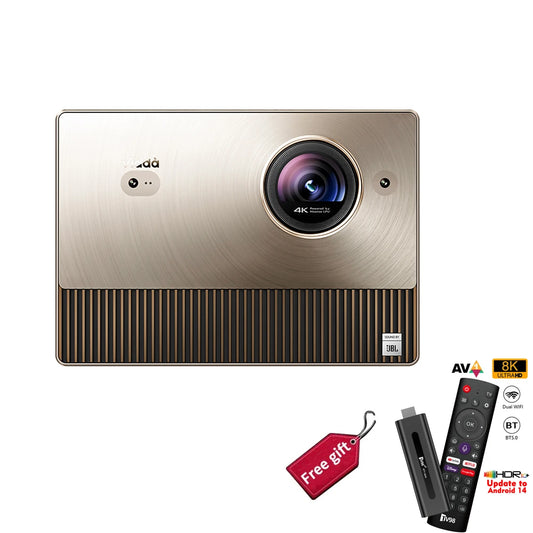 [EU Direct English Version]Vidda C1 Pro 4K Triple Lase Projector WiFi6 Auto Focus 240 HZ for 5G Home Cinema Full 3D Projectors With Free Gift Television Stick