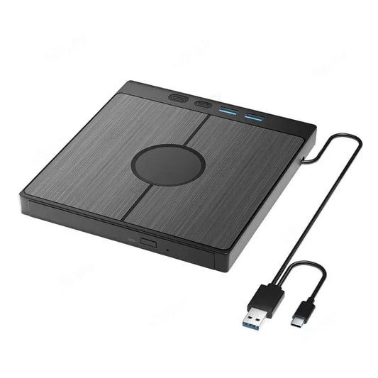 7 in 1 External CD/DVD Drive CD Burner with 2 USB/Type-C Ports USB 3.0 Portable CD/DVD Burner 1 TF/SD Card Slots Optical Drives for Laptop PC DVD Burner