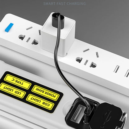 XPG COB LED Flashlight 2000mAh 7Gear Double Light Source Flashlight Mini Torch Magnet Emergency Power Bank Portable Outdoor Camping Light