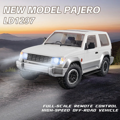 LDRC 1297 RTR Pajero 1/14 4WD RC Car LED Light Off-Road Truck Climbing Rock Crawler Full Proportional Vehicles Models Remote Control Toys