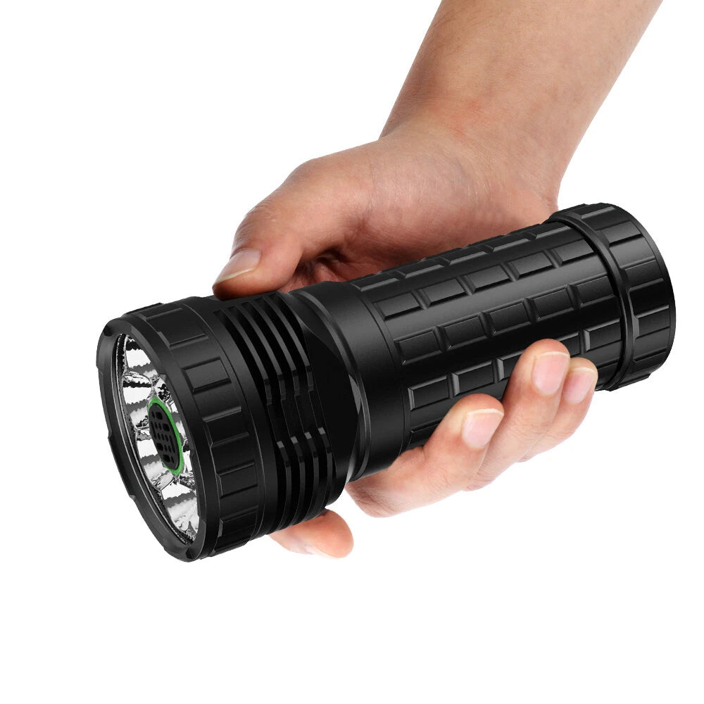 Lumintop Mach4695 26000LM Strong Light LED Flashlight With 46950 Battery USB-C Charge Discharge 32000mAh Power Bank Self Protect Search Torch With Fan High Powerful Outdoor Lighting