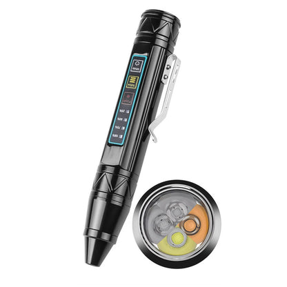 Bikight 4 LED Light Sources Pen Shape Flashlight 365nm+395nm+Yellow+White USB Rechargeable Money Pet Urine Ore Cat Fluorescent Marker Check UV Light Camping Light Inspection Light