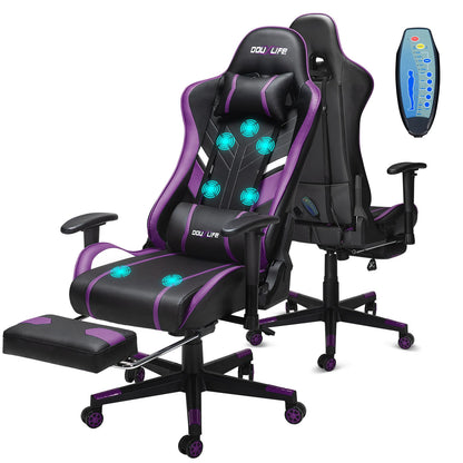 Douxlife GC-RC03 Series Gaming Chair with 7 Point Massage Ergonomic High Back Design Lumbar Relax New Customized PU Massage Computer Office Chairs 2025