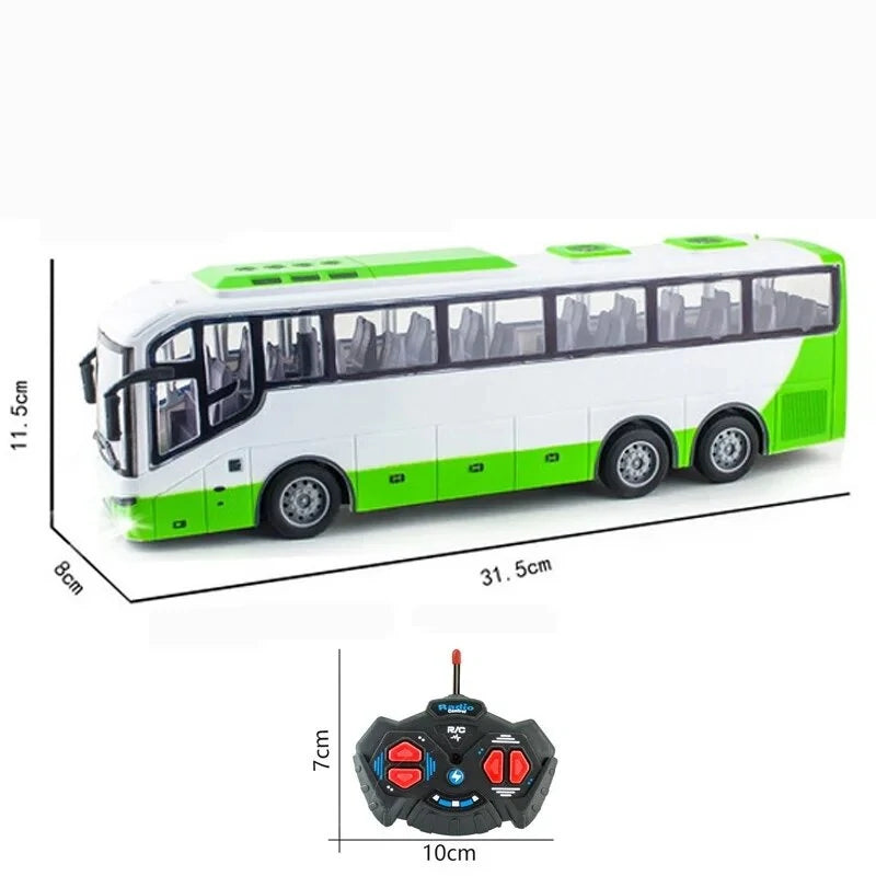 27hz Kids Rc Car Remote Control Electric School Bus with Light Tour For Children Toys Gift