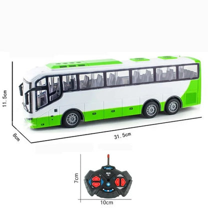 27hz Kids Rc Car Remote Control Electric School Bus with Light Tour For Children Toys Gift