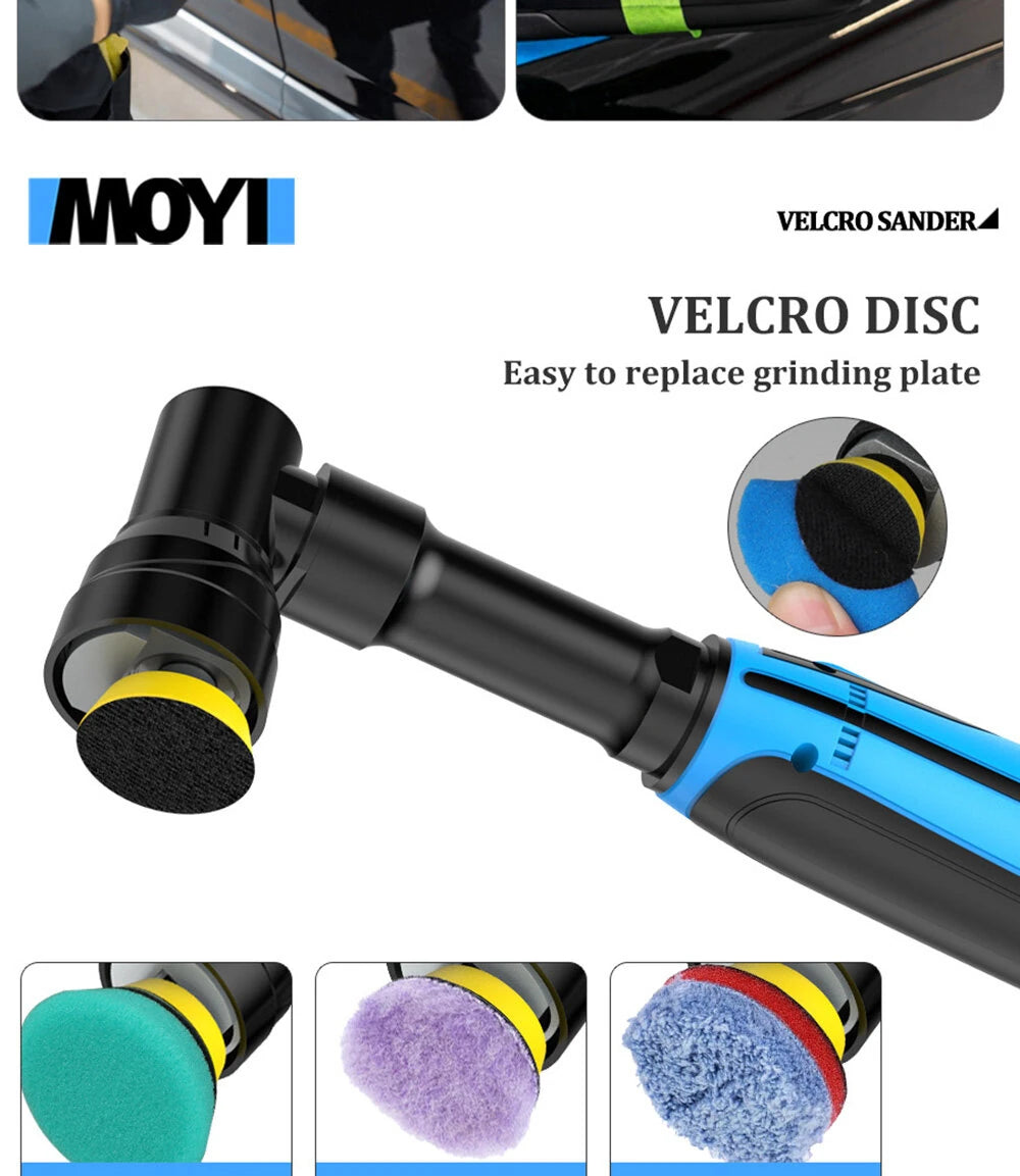 Portable Handheld Electric Polishing Machine Car Polishing Waxing Glaze Sealing Machine 5 Adjustable Speed Levels Car Polishing Maintenance