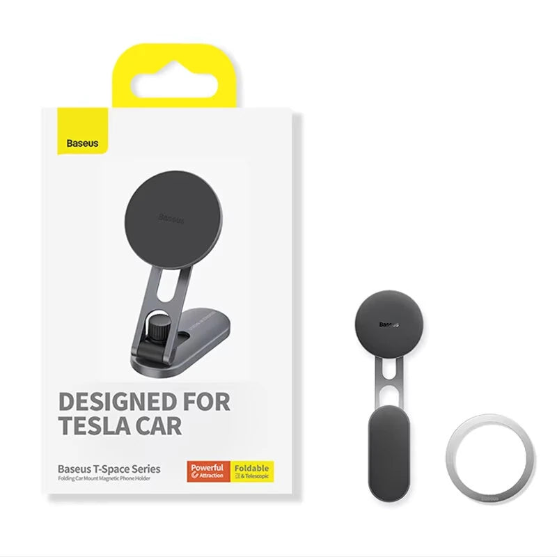 Baseus Magnetic Car Phone Holder modely / 3y Car Central Control Screen Foldable 360 Degree Rotation Metal Car Mount For iPhone 12 13 14 Pro Max