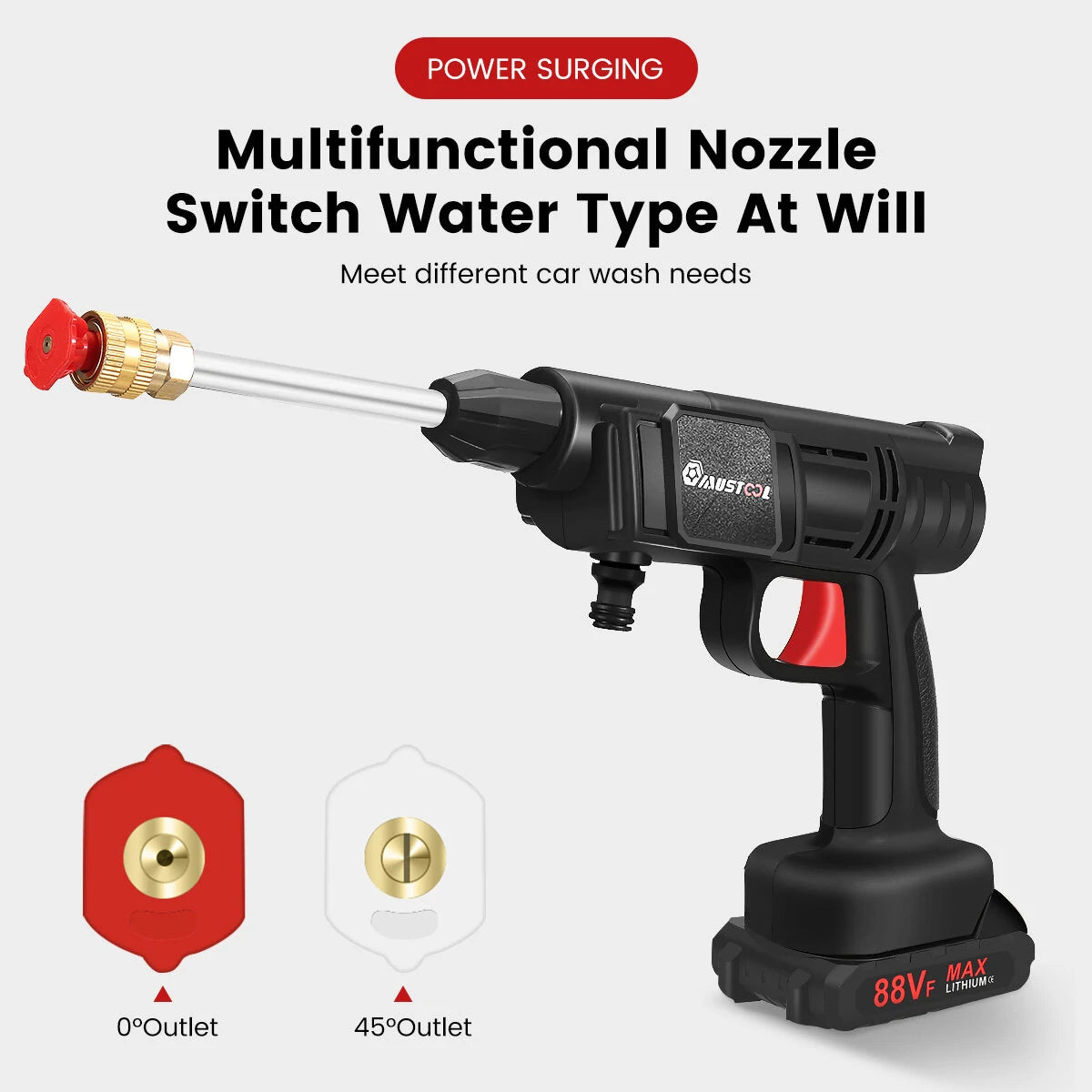 160W Car Washer Cleaner Car Washing Spray Cordless High Pressure Electric Water Sprayer Foam Machine for Makita 18V Battery