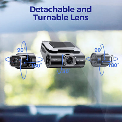 AZDOME M660 4CH 4 Lens 2.4 Inch IPS Screen Driving Recorder WIFI GPS Driving Track Dash Cam Smart Voice Control Night Vision