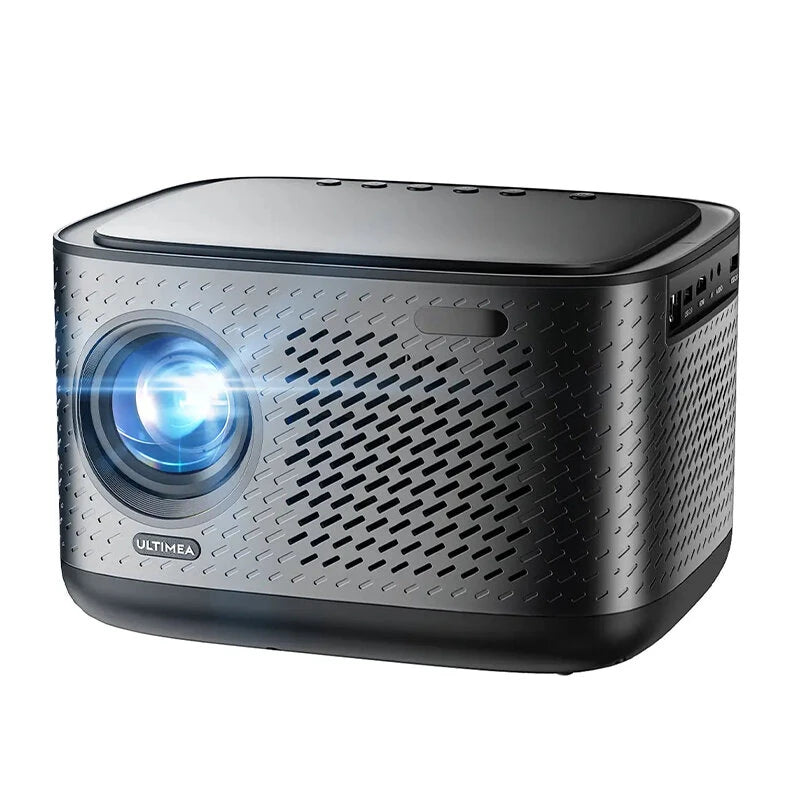 Ultimea Apollo P50 Netflix-Certified LCD Projector 700 ANSI Lumens 4K HLG Portable Projector Dolby Audio WiFi6 bluetooth-Compatible HDR10 Home Theater Auto Algorithm Linux OS