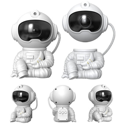 Elfeland LED Astronaut Starry Sky Lamp Atmosphere Projection Lamp Sitting Astronaut Remote Control Creative Bedroom Night Light