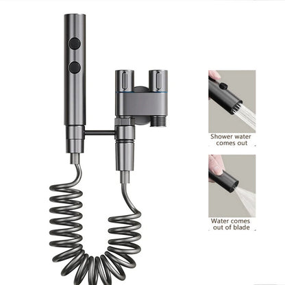 Stainless Steel Toilet Spray Gun Set with Adjustable Modes Spring-Loaded Hose and 360 Support Bathroom Bidet Sprayer for Hygiene Cleaning for Shower Diapers