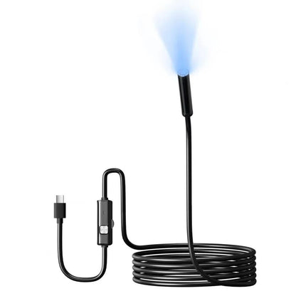 5.5mm HD Car Endoscope Camera 1m/5m/10m Micro 8 LED IP67 Waterproof Industrial Smartphone Camera USB Type C