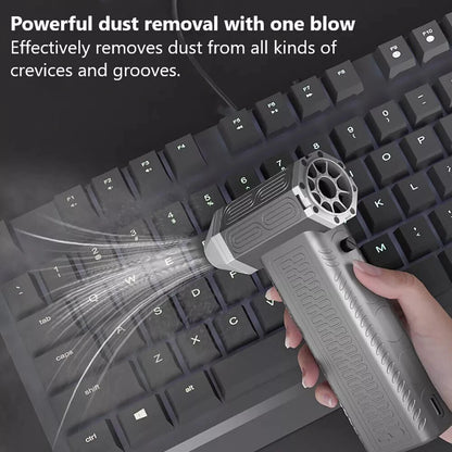 130000RPM  2 In 1 Mini Blower Fan Turbo Jet Fan Brushless Motor Handheld Duct Fan Electric Air Duster Speed Adjustable Cordless Jet Dry Air Blower