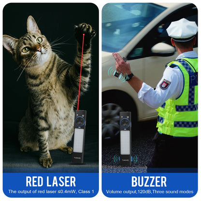 TUNENGE YC8001 800LM Flat LED Flashlight Type-C Rechargeable EDC Torch with Tail Magnet IP67 Waterproof Built-in1000 mAh Battery Lantern