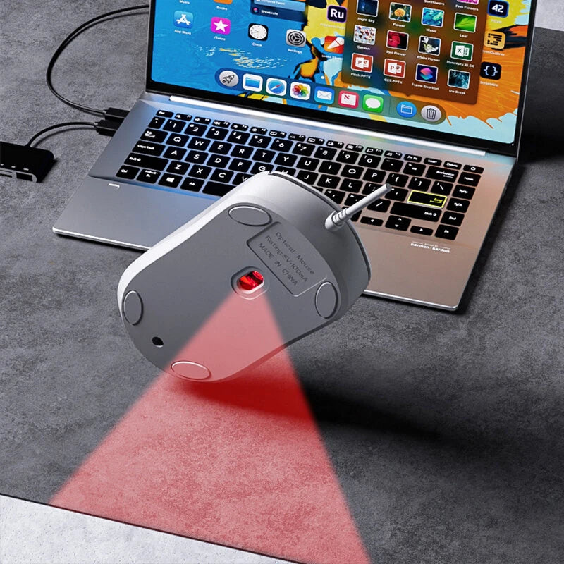 SHIPADOO S310 Wired Office Mouse 1200 DPI USB Plug and Play Silent Click Ergonomic Mice