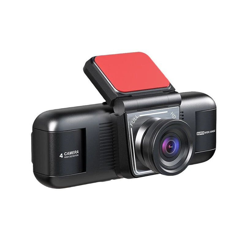 2Inch IPS Screen Dash Camera 4 Channel 1080P HD Driving Recorder Loop Recording G-Sensor Wide Angle Coverage